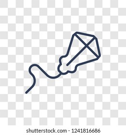 Kite icon. Trendy linear Kite logo concept on transparent background from camping collection