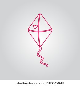 Kite icon vector