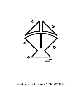 kite icon vector design 