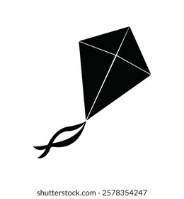 Kite icon vector, Flying kite icon flat style design.