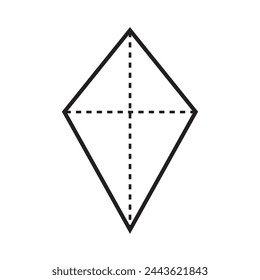Plantilla de diseño de ilustración vectorial de icono de cometa