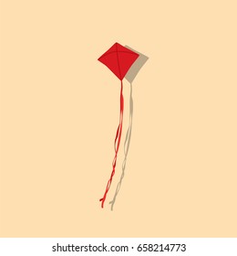 Kite icon, vector illustration design. Summer objects collection.