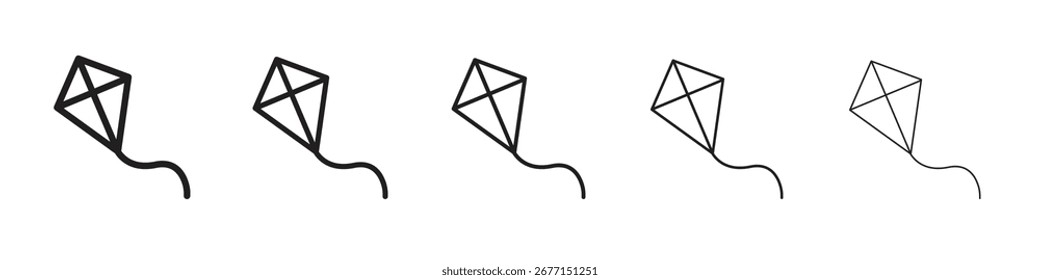 Icono de cometa Ilustración vectorial aislada