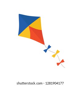 Kite Icon. Vector Illustration on white isolated background