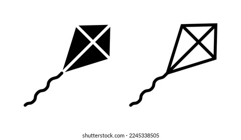 Kite icon vector illustration. kite sign and symbol