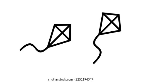 Ilustración vectorial de icono de cometa. signo de cometa y símbolo