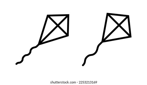 Kite icon vector illustration. kite sign and symbol