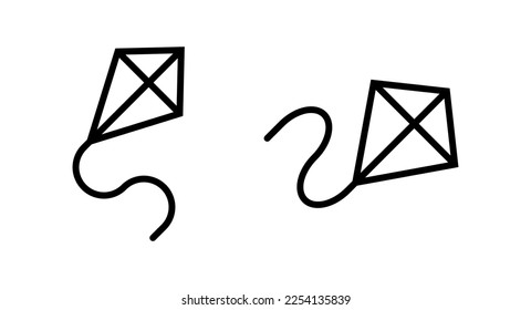 Kite icon vector illustration. kite sign and symbol