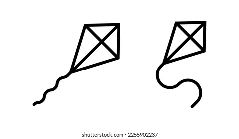 Kite icon vector illustration. kite sign and symbol