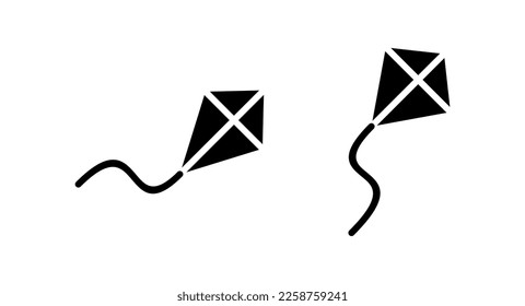 Kite icon vector illustration. kite sign and symbol