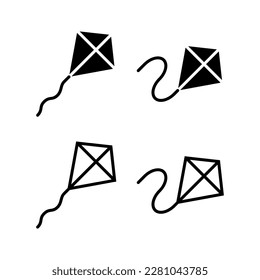 Kite icon vector illustration. kite sign and symbol