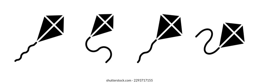 Kite icon vector illustration. kite sign and symbol