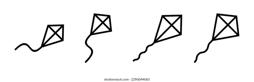 Kite icon vector illustration. kite sign and symbol