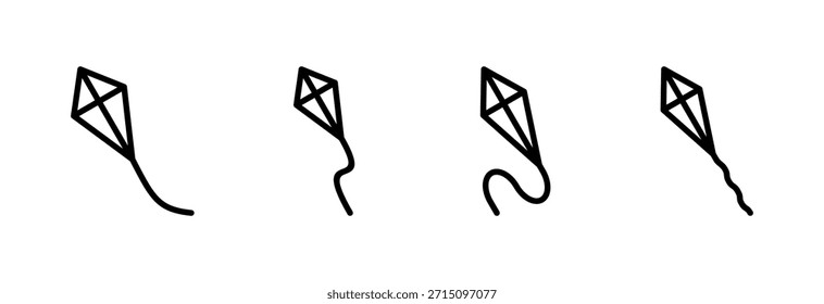 Icono de cometa Ilustración vectorial. signo y símbolo de cometa