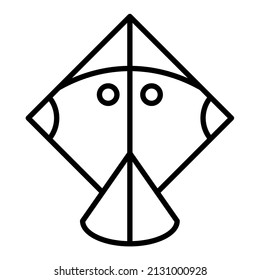 Kite Symbol Vektorbild. Kann auch für Web-Apps, mobile Apps und Printmedien verwendet werden.