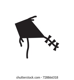 Kite icon. Vector isolated icon for web and mobile on white background.