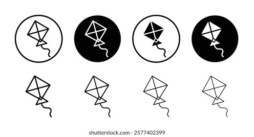 Kite icon Vector logo set flat