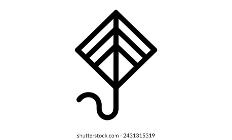 Kite icon vector. kite vector icon on white background