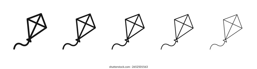 Drachensymbol, Vektorumriss-Set-Illustrationszeichen