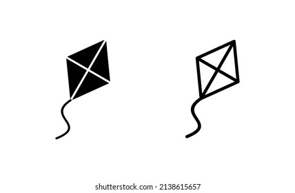 Kite icon vector. kite sign and symbol