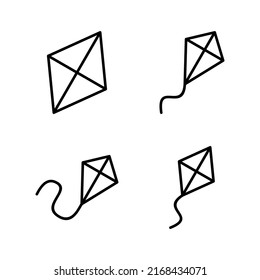 Kite icon vector. kite sign and symbol