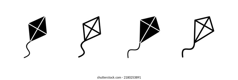 Kite icon vector. kite sign and symbol