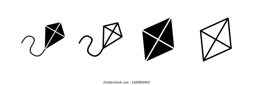 Vector de icono de cometa. signo de cometa y símbolo