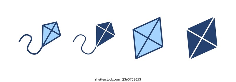 Kite icon vector. kite sign and symbol