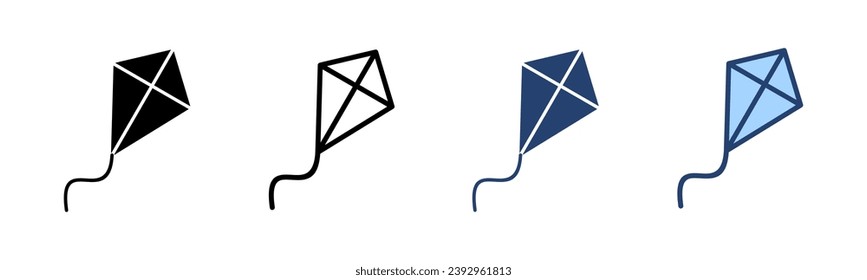 Kite icon vector. kite sign and symbol