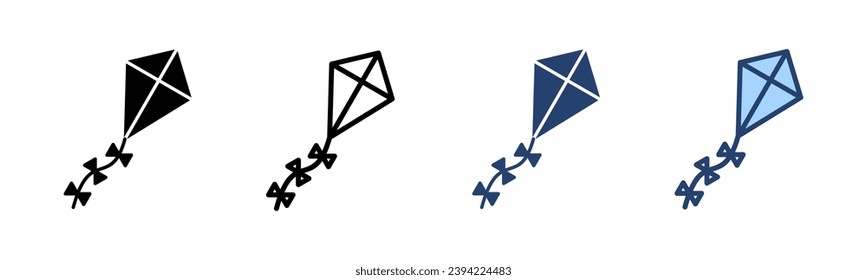 Kite icon vector. kite sign and symbol