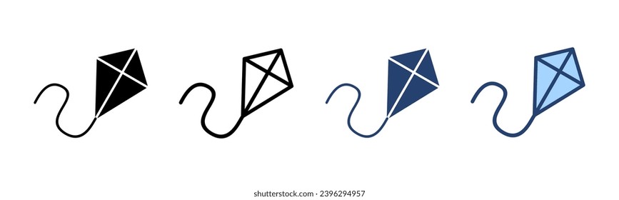 Kite icon vector. kite sign and symbol