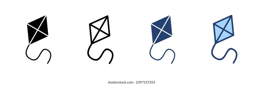 Kite icon vector. kite sign and symbol