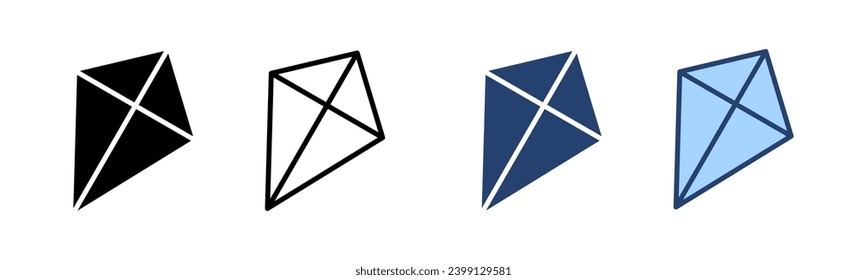 Kite icon vector. kite sign and symbol