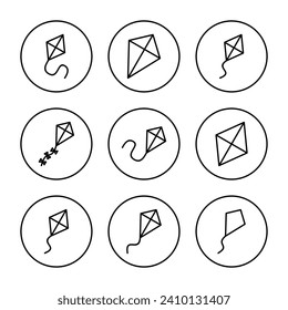 Kite icon vector. kite sign and symbol