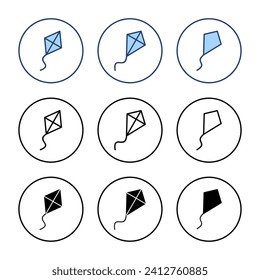 Kite icon vector. kite sign and symbol