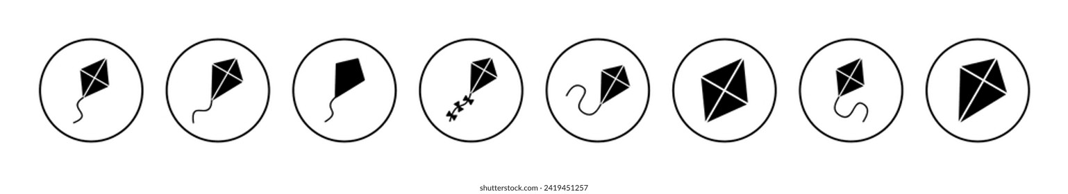 Kite icon vector. kite sign and symbol