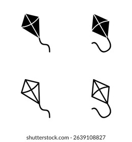 Kite icon vector. kite sign and symbol