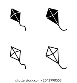 Kite icon vector. kite sign and symbol