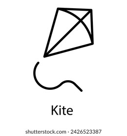 Vector de icono de cometa, tal signo de línea como otoño, presentación de iconos de otoño. Vector Computadora Pictogramas Aislados para Web sobre fondo blanco Ilustración de stock editable