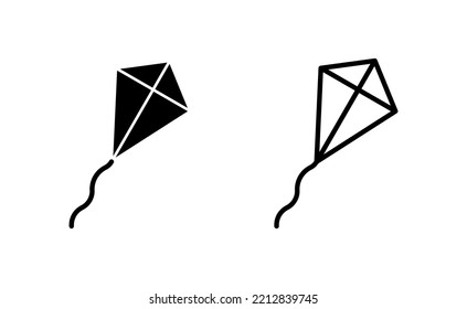 Kite icon vector for web and mobile app. kite sign and symbol