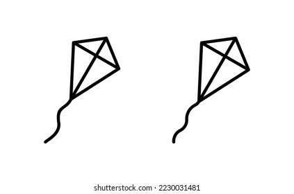 Kite Icon Vektor für Web- und mobile App. Drachenzeichen und -symbol