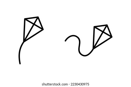 Kite icon vector for web and mobile app. kite sign and symbol