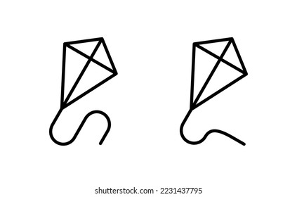 Kite icon vector for web and mobile app. kite sign and symbol