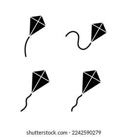 Kite icon vector for web and mobile app. kite sign and symbol