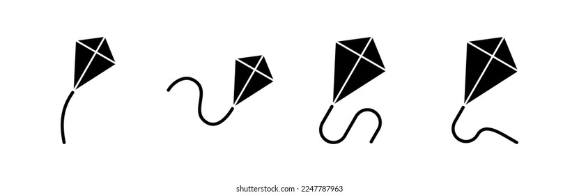 Kite Icon Vektor für Web- und mobile App. Drachenzeichen und -symbol