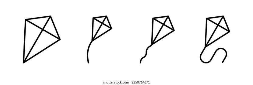 Kite icon vector for web and mobile app. kite sign and symbol