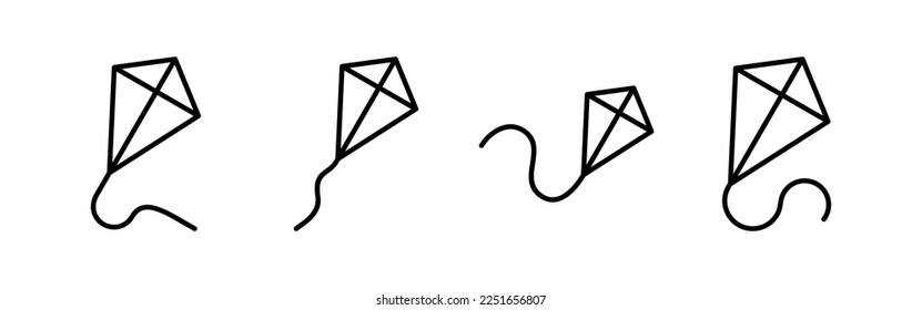 Kite icon vector for web and mobile app. kite sign and symbol