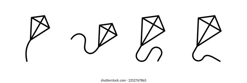 Kite icon vector for web and mobile app. kite sign and symbol