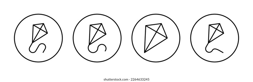 Kite icon vector for web and mobile app. kite sign and symbol
