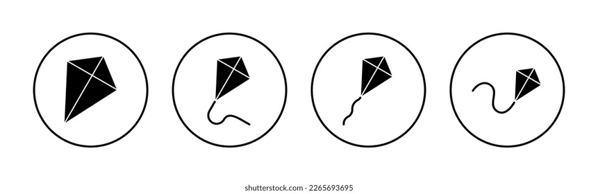Kite icon vector for web and mobile app. kite sign and symbol
